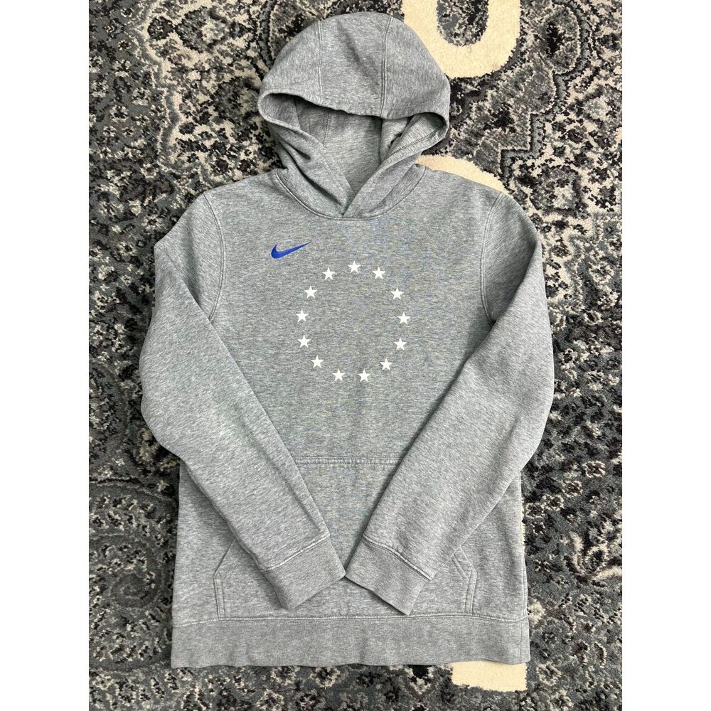 Boys Nike NBA Stars Pullover Hoodie Size Large Gray